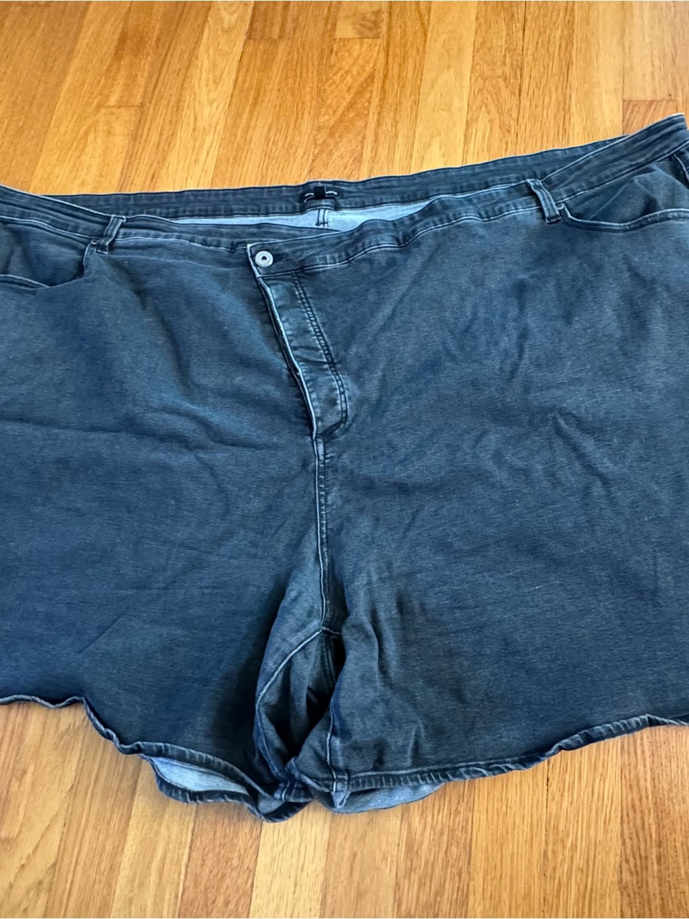 Women’s black denim shorts